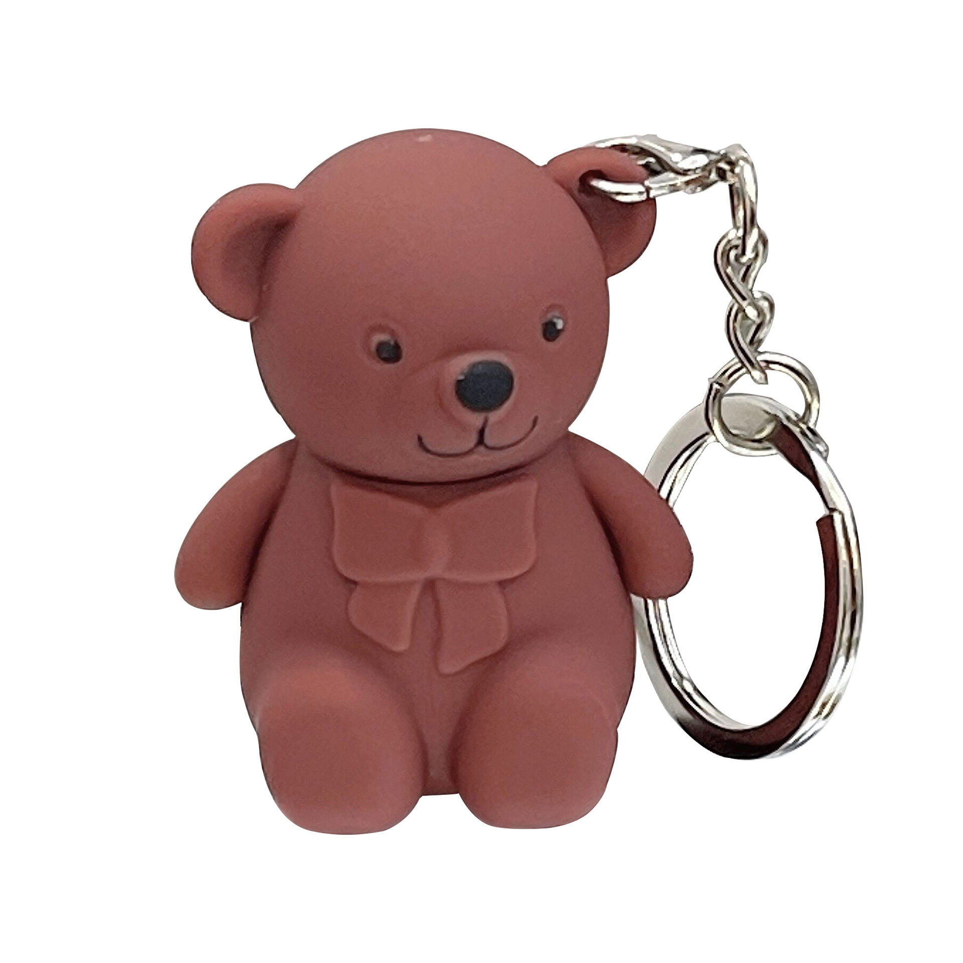 New Cute Bear Lip Mud Student 6 Color Makeup Naturally White Toy Modeling Keychain Lip Glaze Lipstick