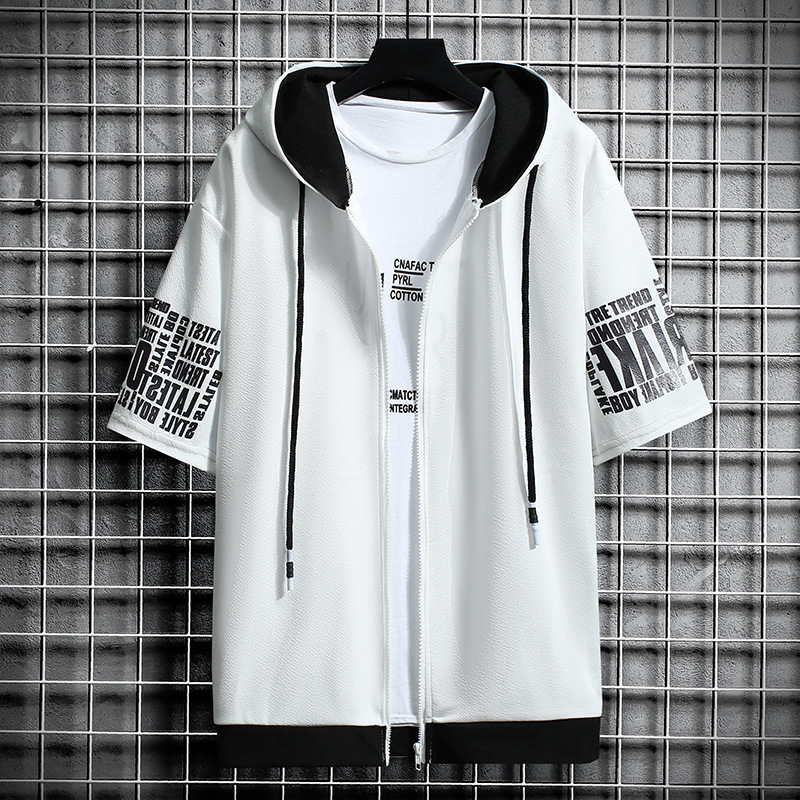 Short Zip Top White