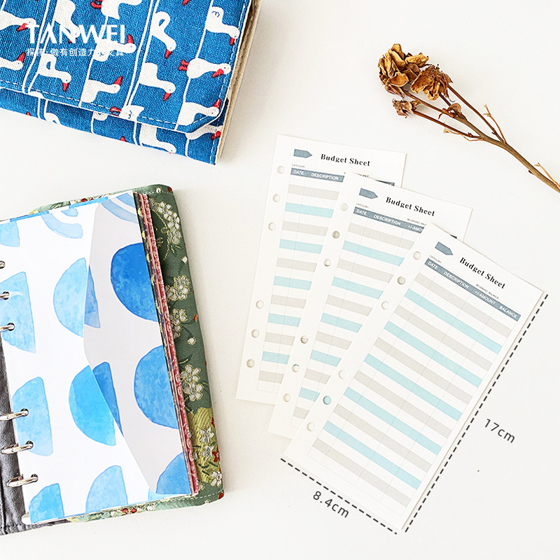 A6 Bookkeeping Cash Western Envelope Handbook Notepad Fresh Budget Card Daily Record Spot Cross-border Stationery