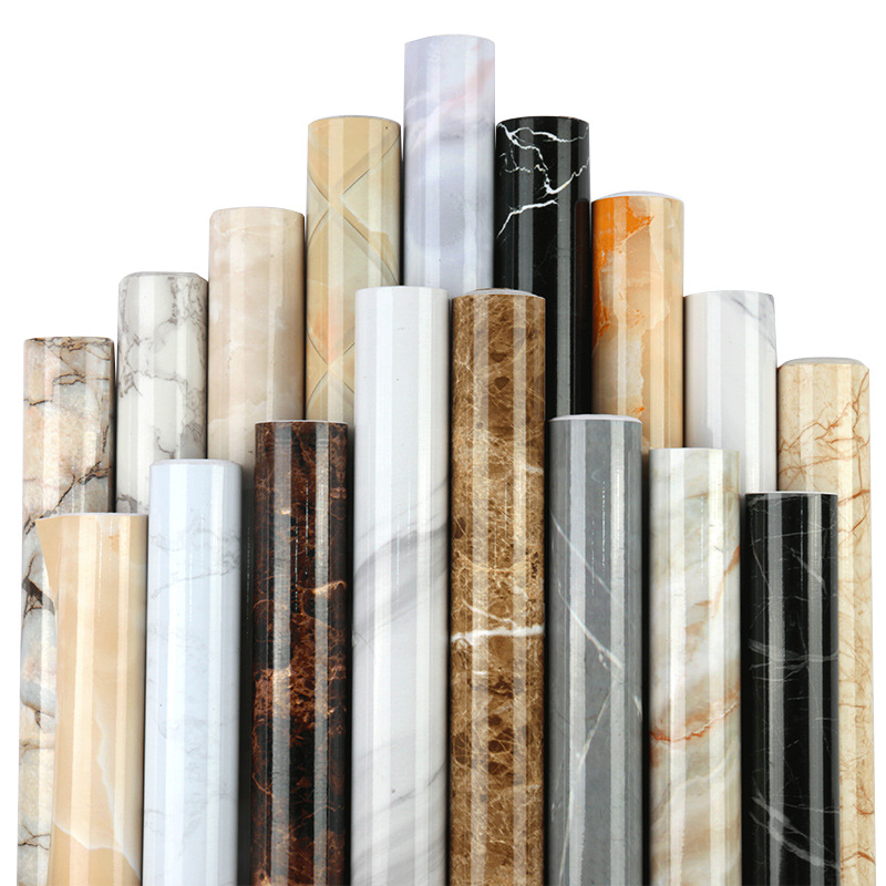 Cross-Border self-adhesive PVC marble wall stickers TV background wall wallpaper wallpaper wall covering self-adhesive wholesale waterproof