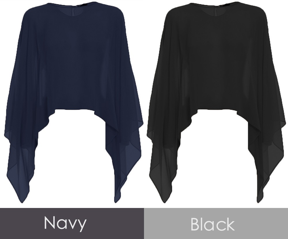Short Pullover Solid Color Chiffon Cape Round Neck Thin Loose Breathable Sun Protection Shawl All-Match Simple Cape