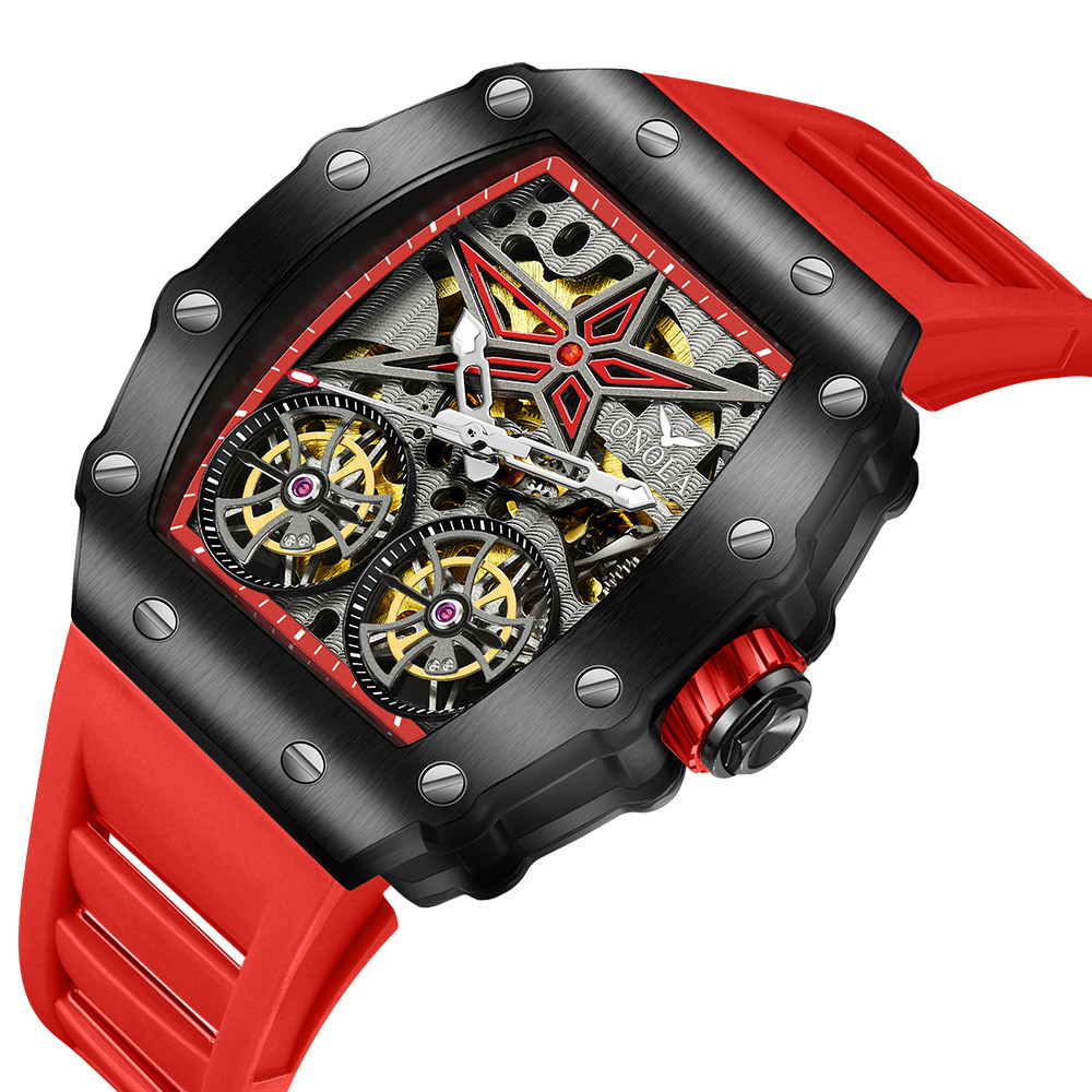 Fashion Aolona/ONOLA Live Explosions Rudder Flywheel Hollow Automatic Men's Mechanical Watch Waterproof