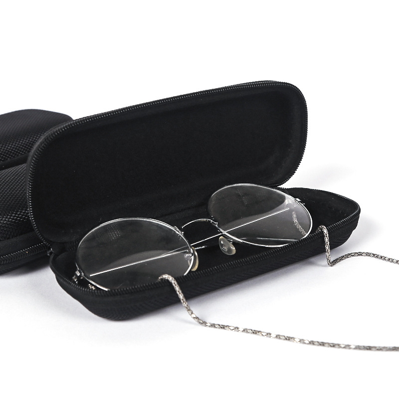 Factory wholesale EVA glasses box Oxford cloth zipper box simple glasses box portable anti-pressure storage box