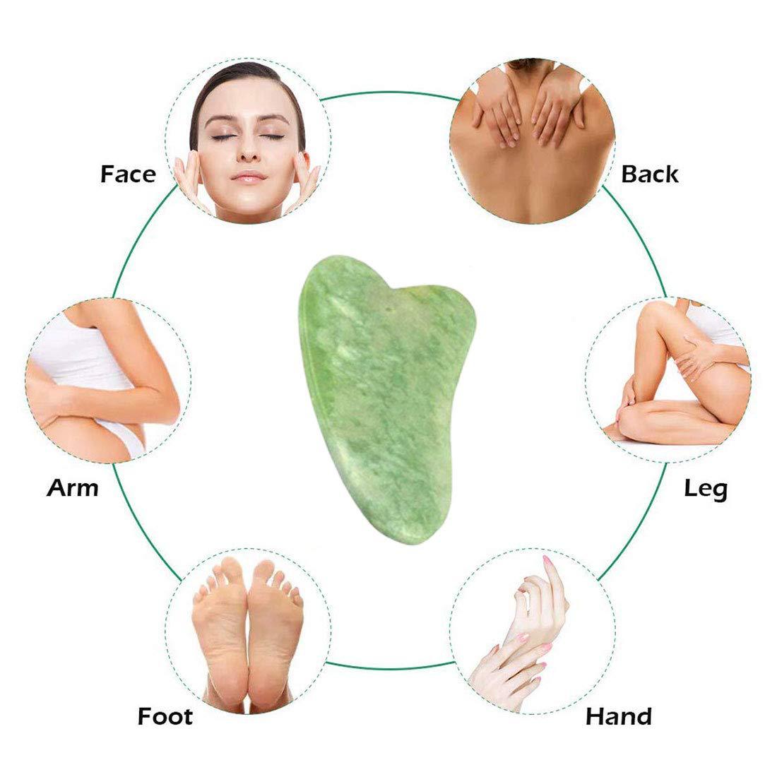 2022 Jade beauty container facial Roller massage stick jade push massager resin scraping board Meridian Health Care set