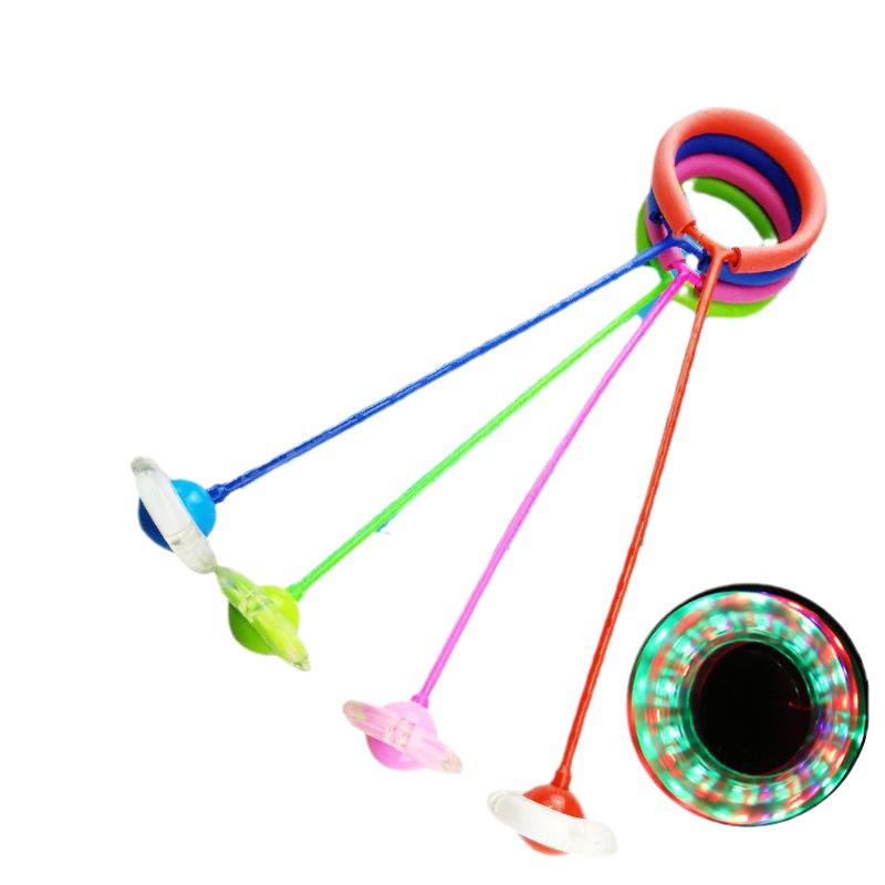 Foot ring luminous jump ball slip-on swing ring rotating children's single-leg swing ball flash jump ball foot hula hoop