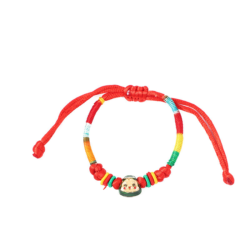 Dragon Boat Festival small rice dumplings hand woven bracelet baby colorful rope hand rope a variety of styles peace blessing red rope chain