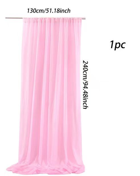 Amazon 100D Chiffon Veil Tulle Curtain Outdoor Wedding Curtain Background Decoration Party Wedding Cloth Veil