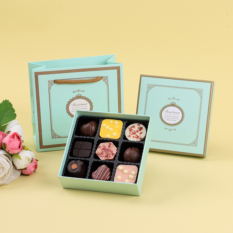 Afternoon Tea Gift Box Chocolate Packaging Box Wholesale Rose Tea Packaging Box Tanabata Valentine's Day Gift Box