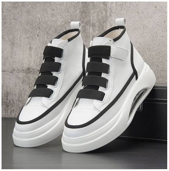 High-top men's shoes 2022 new autumn thick-soled heightening small white shoes men's trend air cushion casual versatile skate shoes