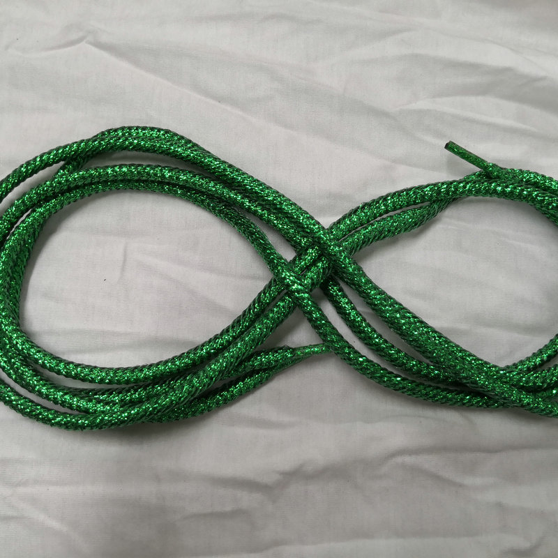 5MM foreign trade supply gold ribbed new butter bread shoelaces sneakers manufacturers wholesale reflective thick thread