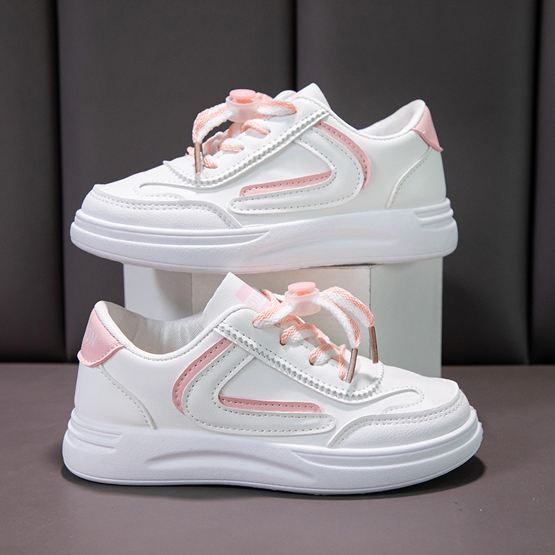 Soft Sole Girls' Athletic Shoes Spring and Autumn New Ins White Shoes Cute Girl Fashion Sneakers Non-Slip Comfortable Shoes
