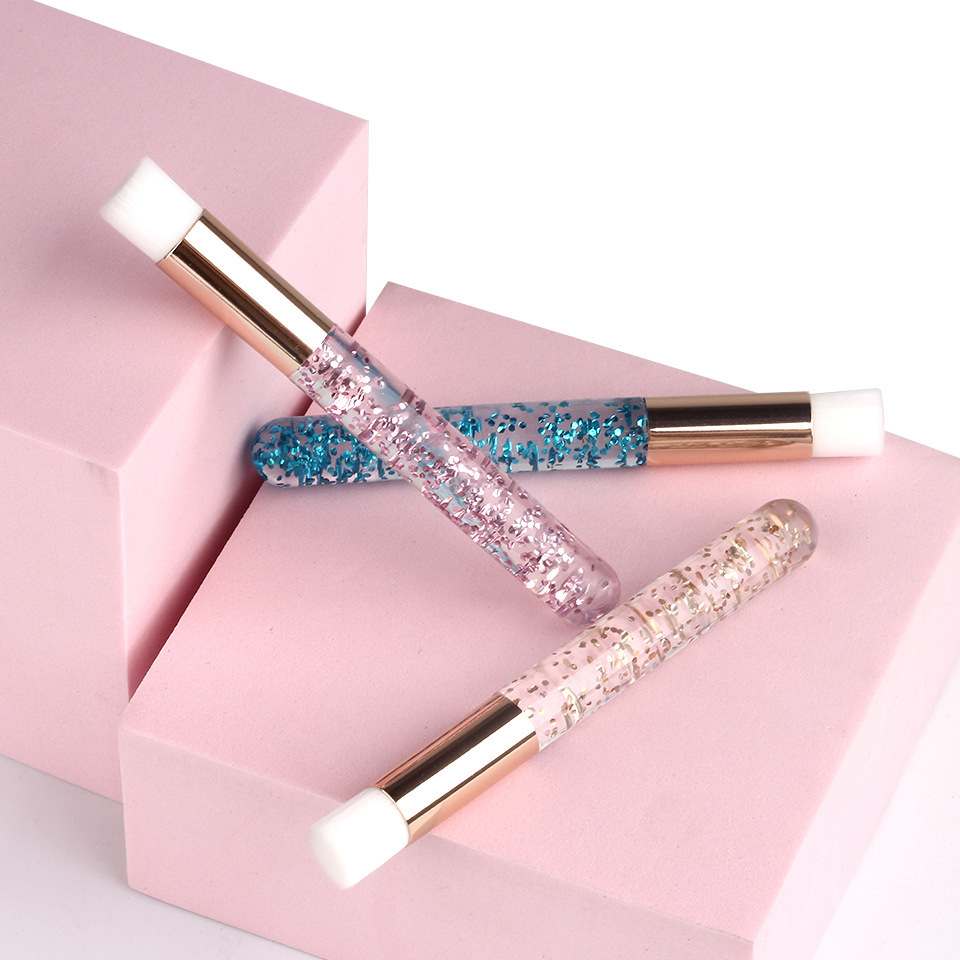 Cross-border new sequined mousse brush single nose wash brush powder head cleansing brush pore cleaning brush blackhead brush