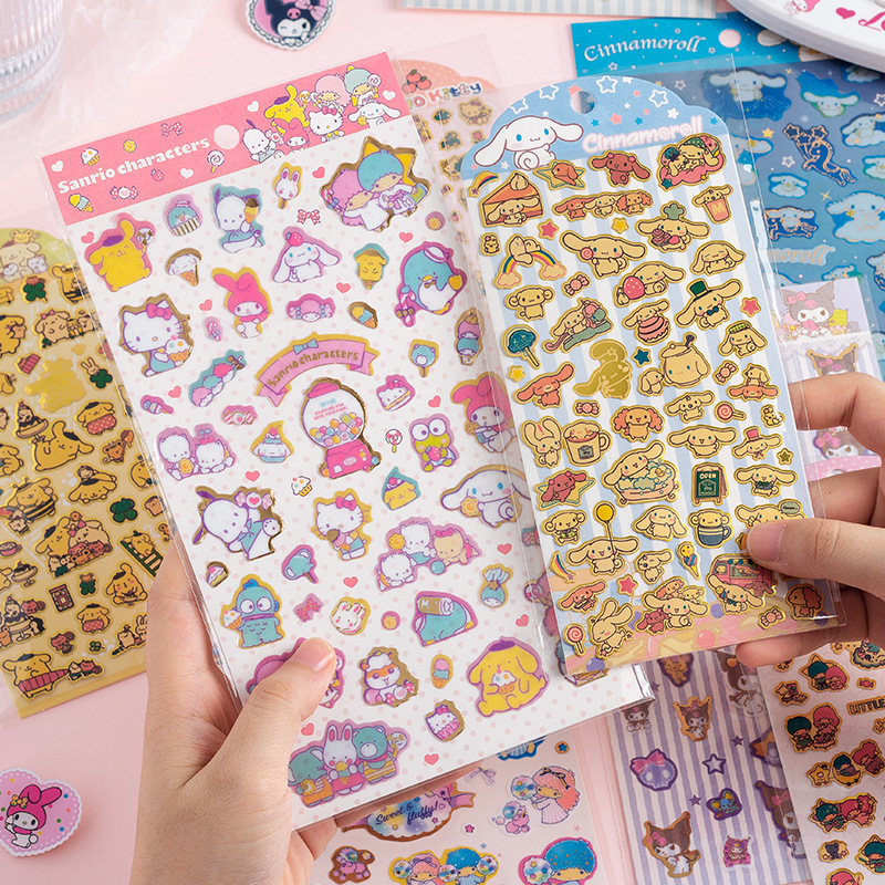 SL-9 Character Cartoon Bronzing Cute Sticker Decorative Yugui Dog Cool Luomi
