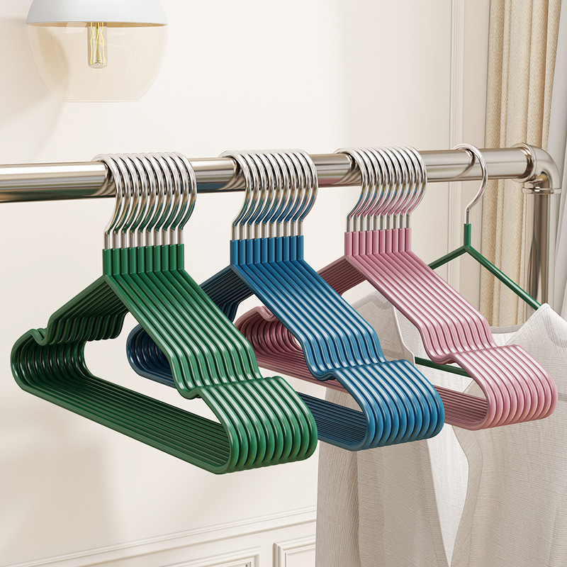 New extra thick clothes hanger plastic coated thickened non-slip Bag Hanger seamless adult clothes hanger children clothes hanger non-slip household