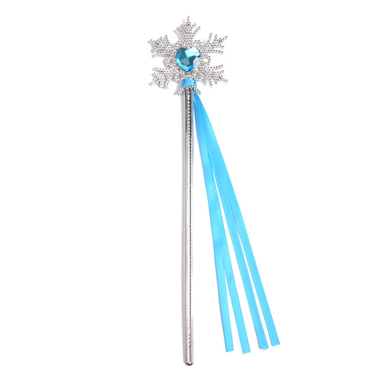 Factory Ice Snow Snowflake Shape Princess Rafferie Magic Snowflake Stick Girls Birthday Gift Children Plastic Fairy Stick