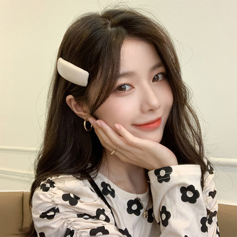 Cross-border new leather sponge hair clip BB clip fashion simple bangs clip side clip broken hair clip hair accessories headdress