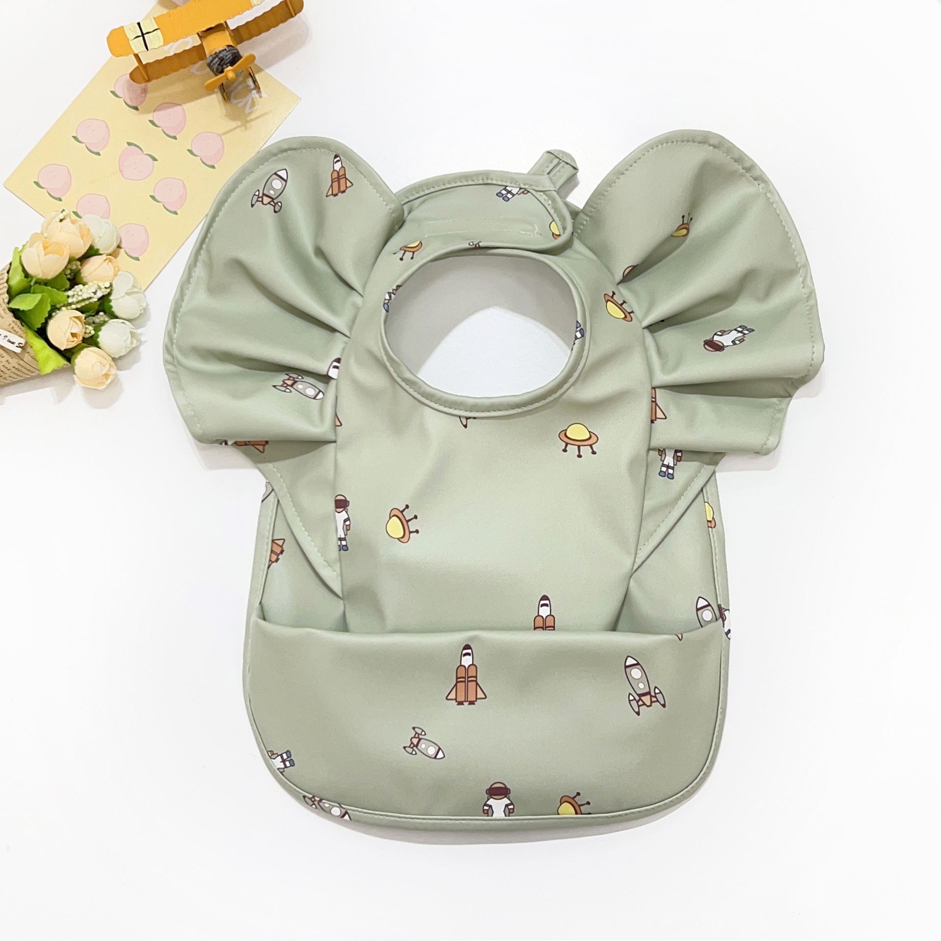 Baby Bib Denmark New Children's Bib Baby Waterproof Bib Kindergarten Dining Clothes Anti-Dirty Anti-Stain Rice Pocket