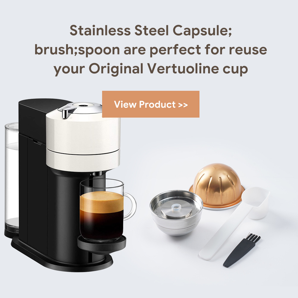 Stainless Steel Vertuo Next Reuse Fill Coffee Filter 80/150/230ml Coffee Capsule
