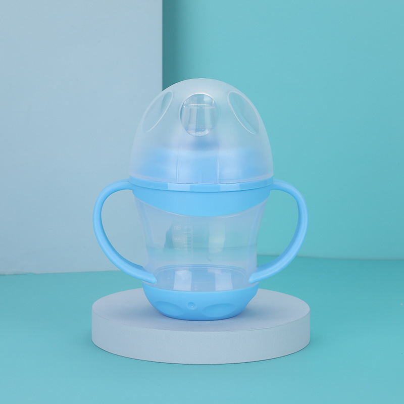Baby Duckbill Type Anti-drip Cup with Lid and Handle Kidsren's Learning Drinking Cup Duckbill Cup