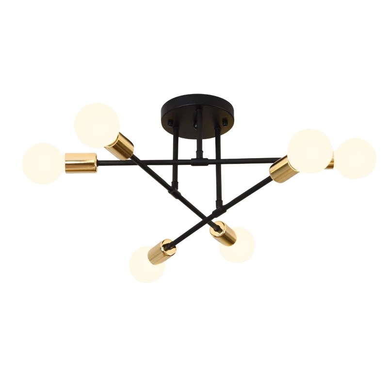 Cross-border Nordic Ceiling Lamp Restaurant Creative led Indoor Lamps Iron Art Living Room Study Industrial Wind Ceiling Lamp