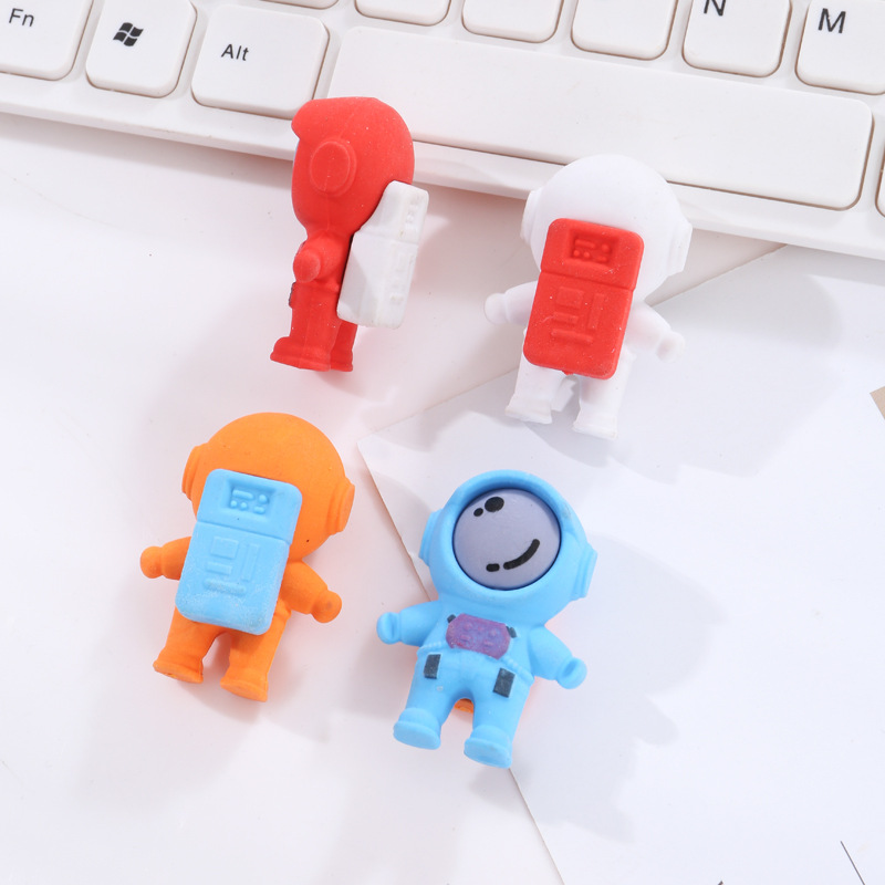 Cartoon Creative Rubber Spaceman Modeling Eraser Astronaut Stationery Primary School Prizes Gift Wholesale