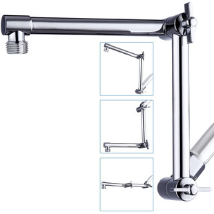 Foldable shower extension bracket arm 1/2 joint with movable nut concealed top spray shower extension rod wholesale