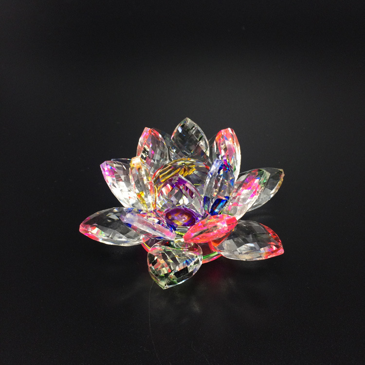 廠家供應水晶蓮花擺件 30mm40mm50mm60mm80mm100mm各種顏色蓮花