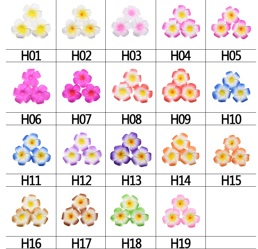 Color Plumerosa Hair Clip Hair Accessories Flower Hair Accessories Decoration Seaside Holiday Flower Simulation Gift Accessories Plumerosa Flower