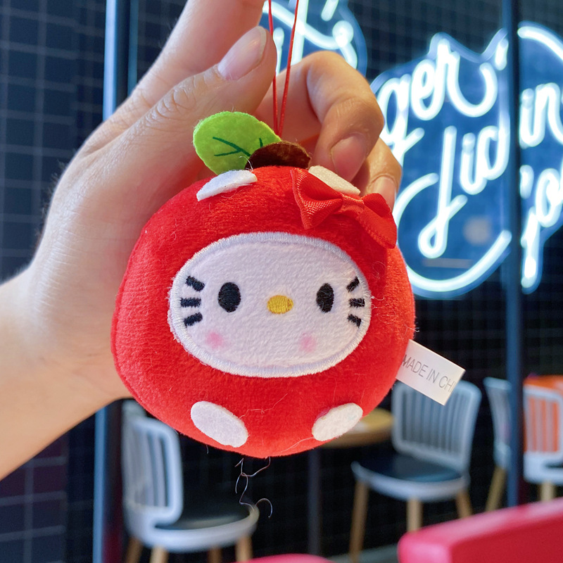 TikTok Explosions Cute Apple Cat Fruit Pendant Children's Day Gift Activity Gift Claw Machine Doll