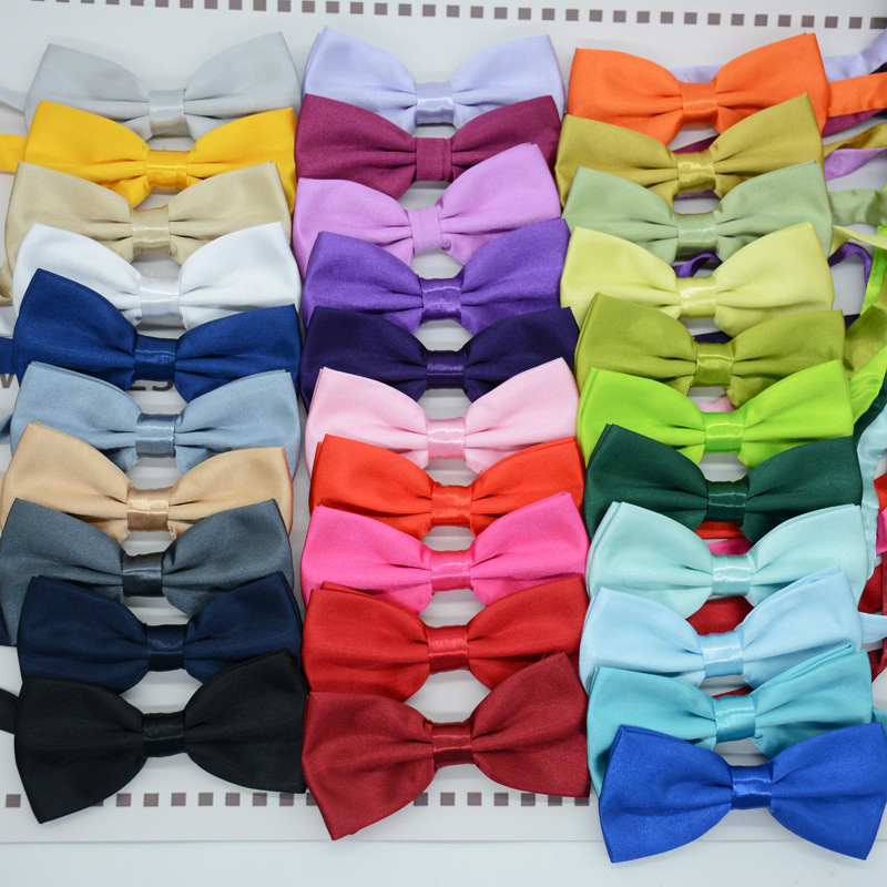 Bow tie men's formal wear Korean style British gentleman groom best man brothers group plain solid color bow Black Red fashion