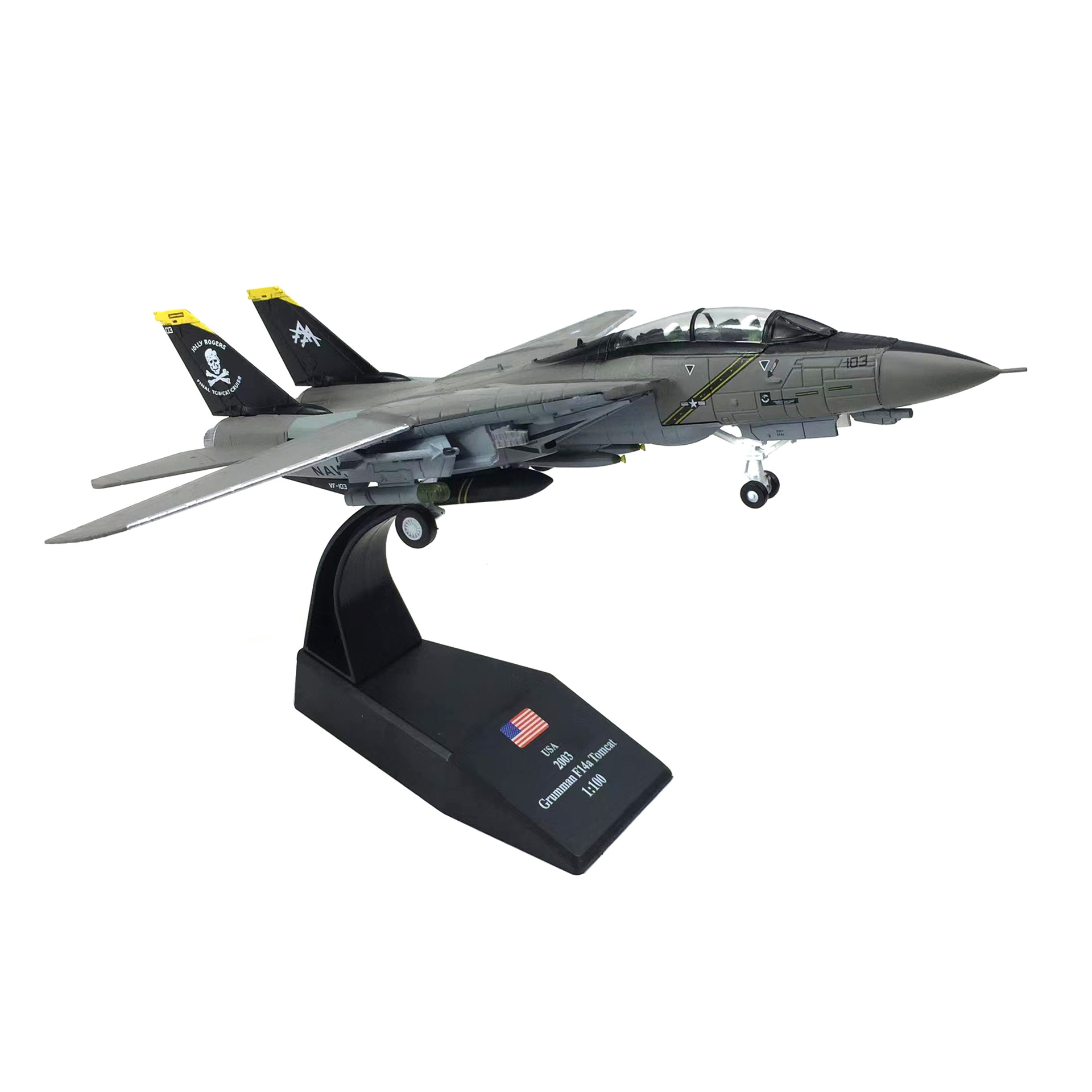 1:100Nsmodel American F-14 Tomcat fighter simulation alloy aircraft model finished product