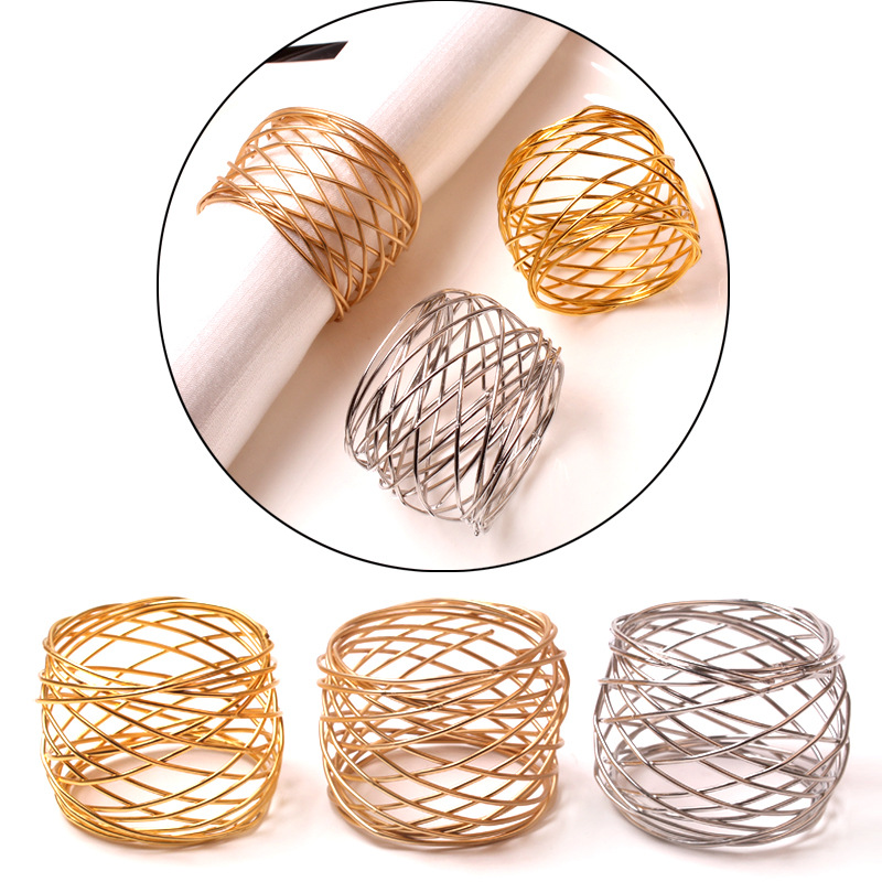 Hand-woven hotel restaurant barbed wire napkin ring mouth cloth ring napkin buckle napkin ring manufacturers wholesale