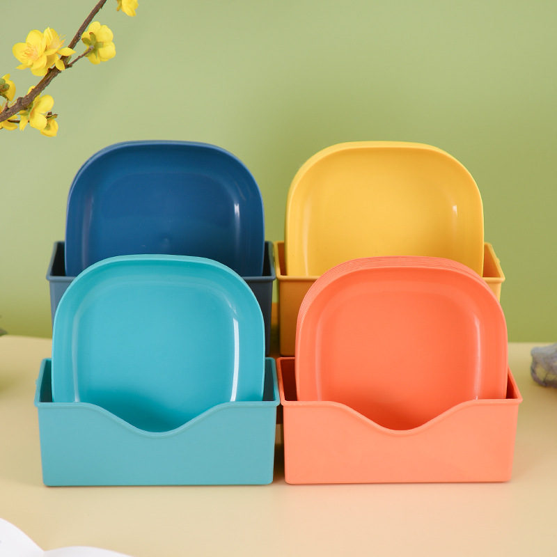 Factory direct selling garbage dish bone dish household bone dish bone dish creative plastic dish small plate with base