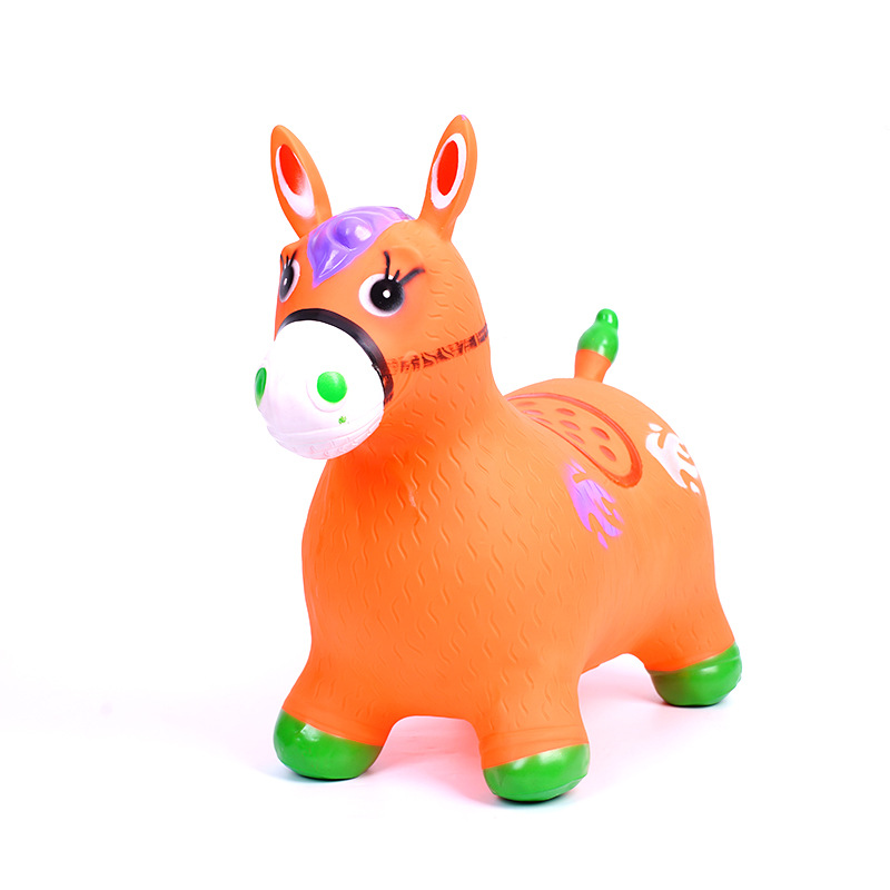 Thickened safety PVC jumping horse children's inflatable toy jumping dinosaur rubber horse indoor toy foreign trade Wholesale