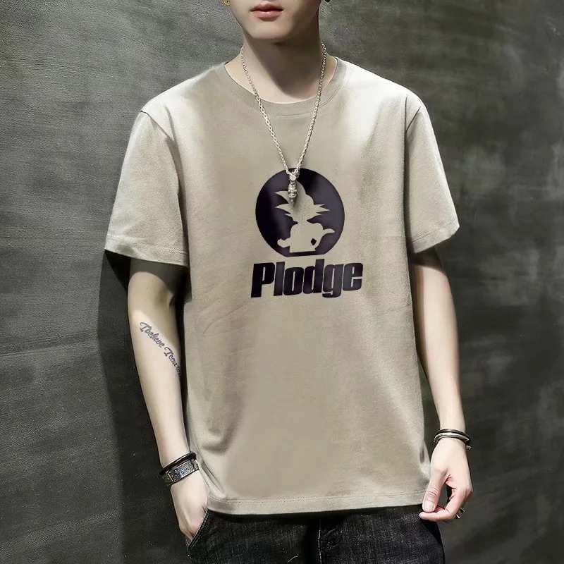 Korean Style 2023 Summer New Short-sleeved T-shirt Men's Trendy Slim-fit Base Shirt Teenager plus size Round Neck Trendy T-shirt