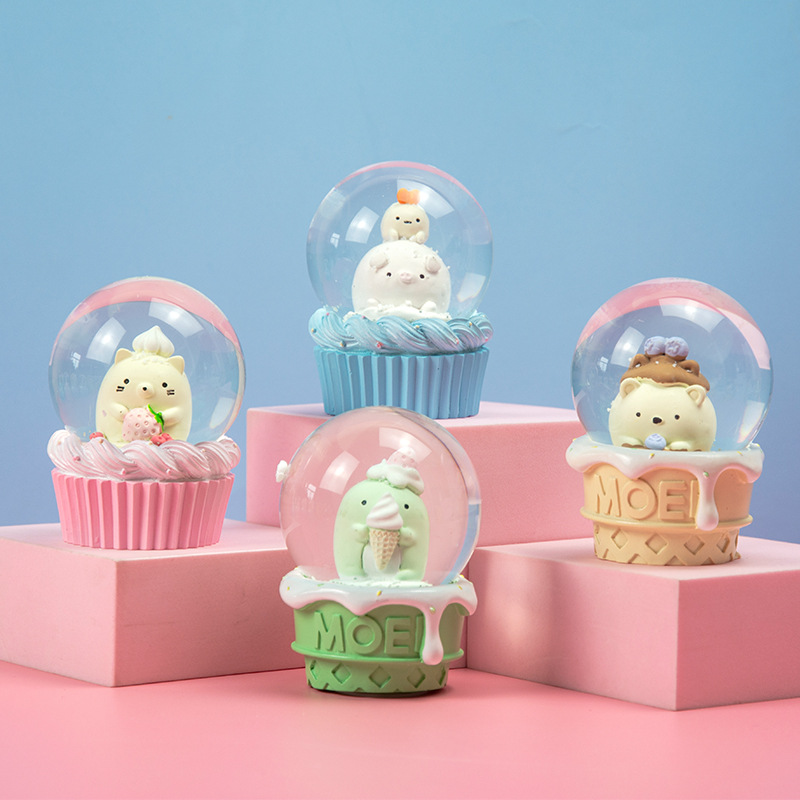 A variety of cartoon luminous water polo color unicorn crystal ball ornaments children's birthday gifts shiny gifts wholesale