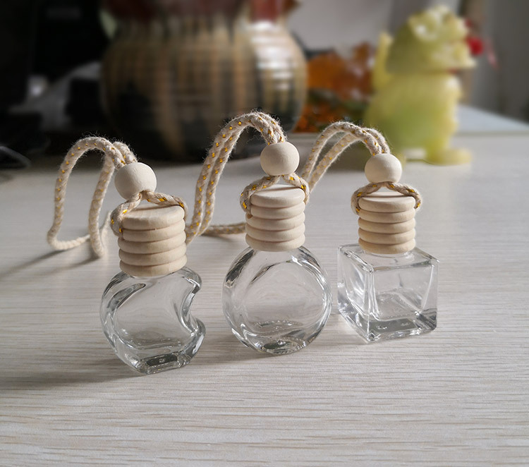 Bouteille de parfum de voiture, bouteille d'aromathérapie de voiture vide, pendentif de voiture créatif, pendentif de parfum suspendu, pendentif d'huile essentielle de voiture_voghion.com