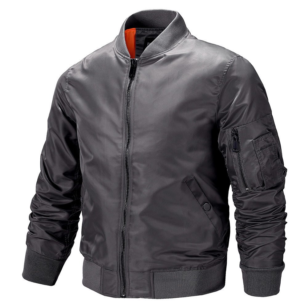 New Cross-border Baseball Suit Jacket Men's Spring and Autumn Thin Jacket Stand Collar Top Stand Collar Large Size Bomber Jacket