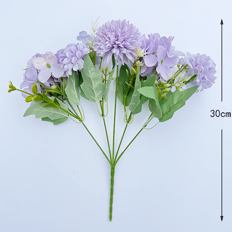 5 fork small flower simulation bouquet artificial Juanhua home hotel decoration flowers_voghion.com