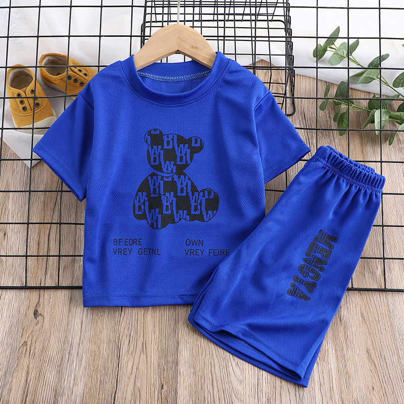 Summer new T-shirt boys and girls children's clothing baby middle and big children's tops Western style T-shirt baby suit