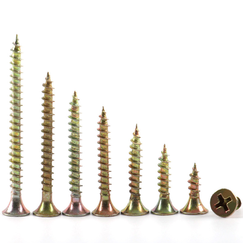 High strength self tapping screw color zinc fiberboard nail stainless steel screw M4M5 countersunk head wood screw wall panel dry wall nail