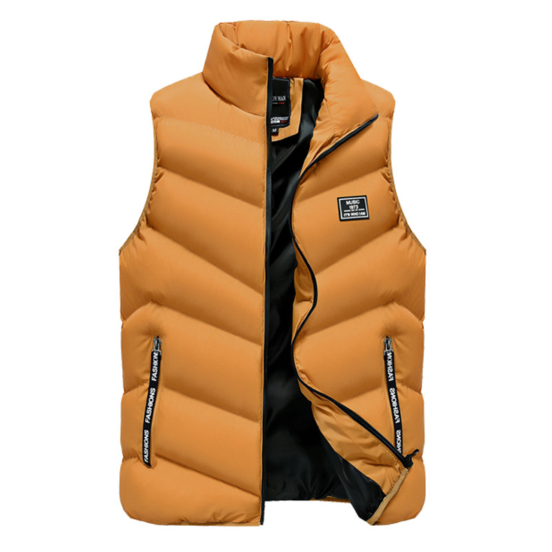 On behalf of men's cotton-padded jacket vest 2021 Winter new fashion youth fashion warm coat spot thick coat