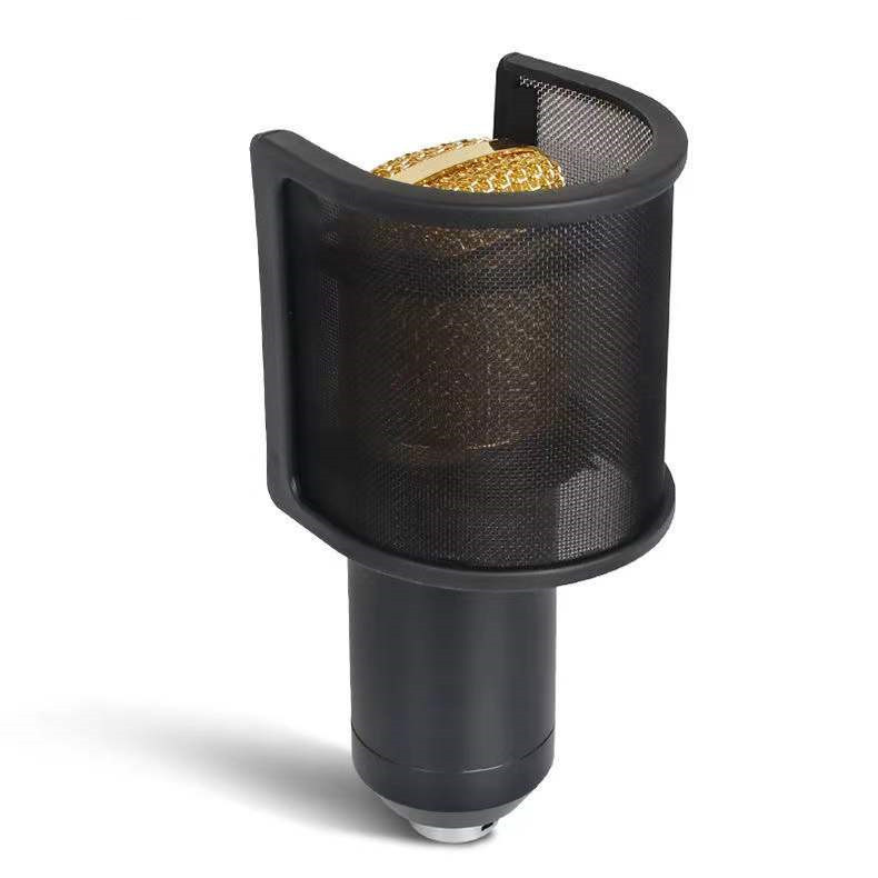メーカー卸売りライブ録音マイクu型ネット口水カバー防噴ネット有線マイク金属網防噴カバー|undefined