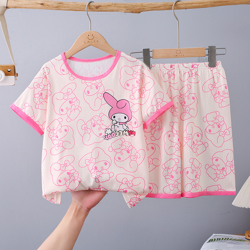 Southeast Asia Summer new children's clothing children's short-sleeved shorts Boys Girls thin pajamas breathable homewear wholesale