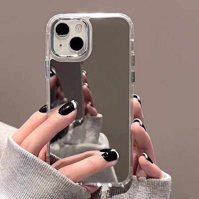 適用iPhone15promax手機殼14/13小眾高級感11鏡面蘋果13/12新款XS