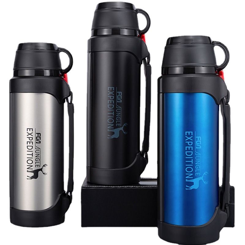 Fuguang thermos pot large capacity 304 stainless steel outdoor travel pot portable pot with hot water bottle custom wholesale