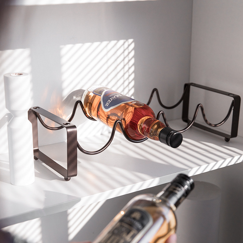 Wine Rack Iron Ornaments Wine Bottle Rack Stackable Wine Rack European Style Wine Rack Iron Wire Creative Wine Cabinet Display Rack
