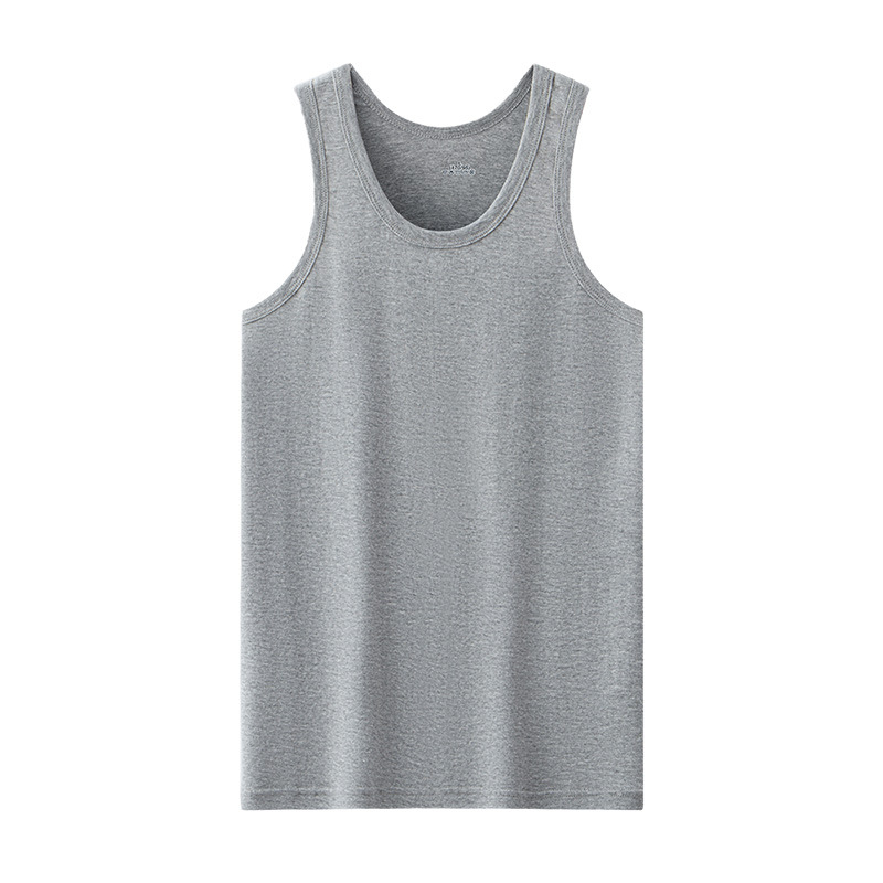 Cotton Men's Vest Men's Summer Hurdle Sling Men's Stretch Sports Cotton Sweat Absorbing Breathable Bottoming Sweatshirt Sleeveless
