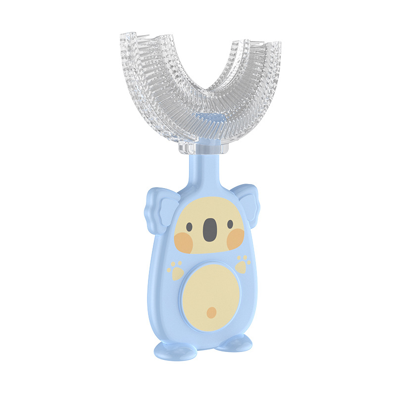 New manual children's U-shaped toothbrush silicone toothbrush baby mouth-containing oral cleaning manual U-shaped Children's toothbrush