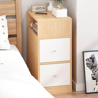 Bedside Table Simple Modern Super Narrow Mini Bedside Cabinet Bedroom Light Luxury High-end Narrow Small Storage Storage Cabinet